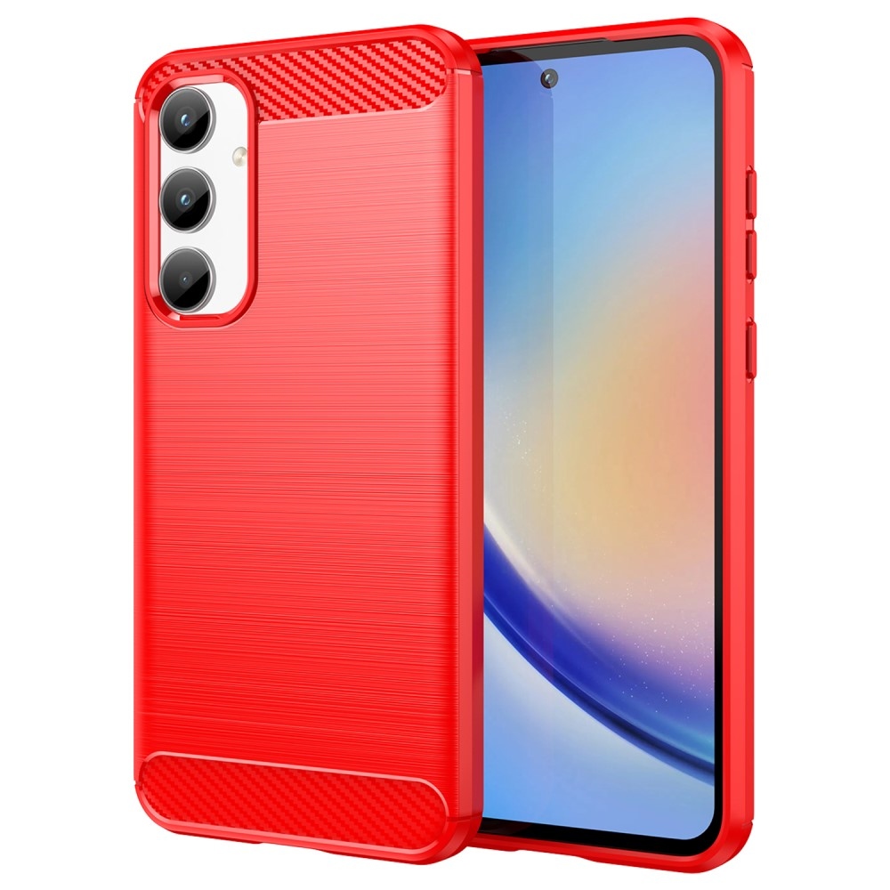 Carbon odolný gelový obal na Samsung Galaxy A35 5G - červený