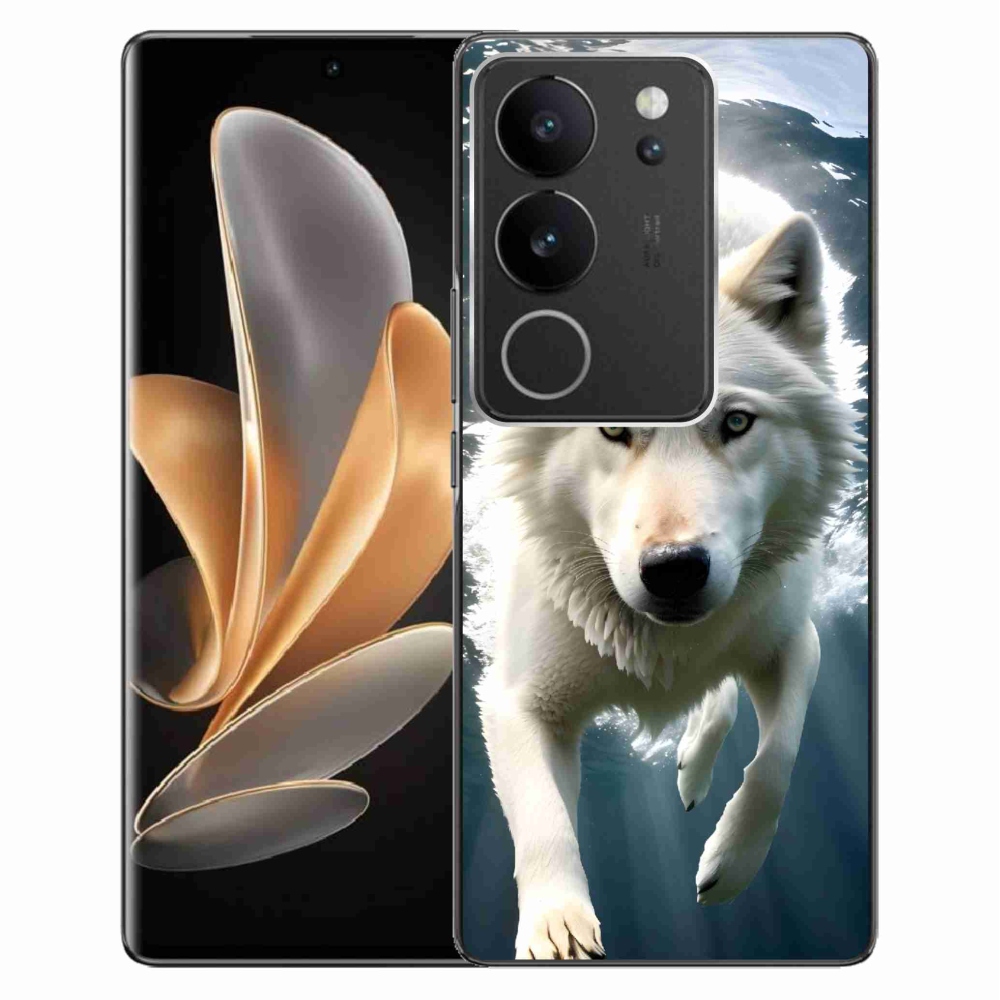 Gelový kryt mmCase na Vivo V29 5G - bílý vlk
