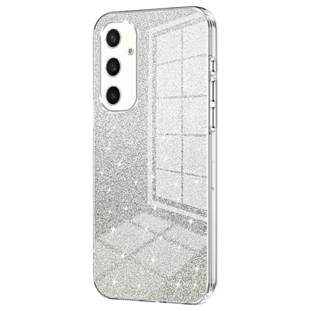 Cut gelový třpytivý obal na Samsung Galaxy S24+ - průhledný