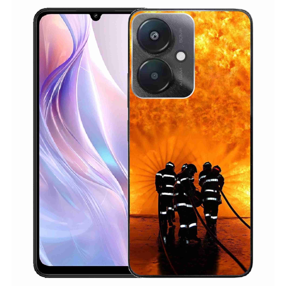 Gelový kryt mmCase na Xiaomi Redmi 13C 5G - požár