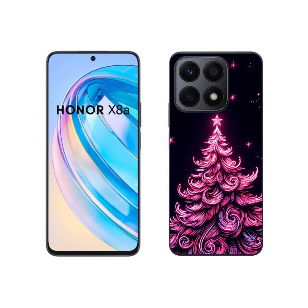 Gelový kryt mmCase na Honor X8a - neonový vánoční stromek 2