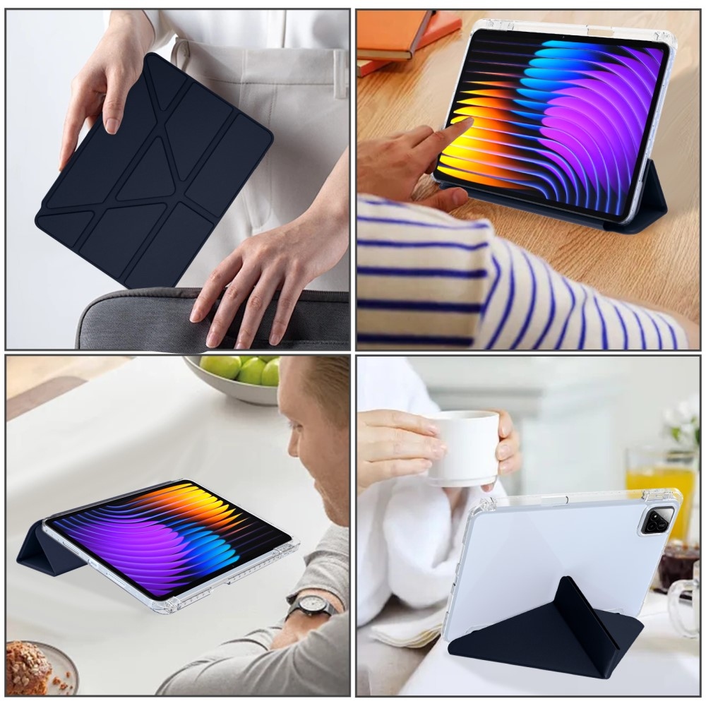 Origami chytré polohovací pouzdro na tablet Xiaomi Pad 7/7 Pro - tmavěmodré