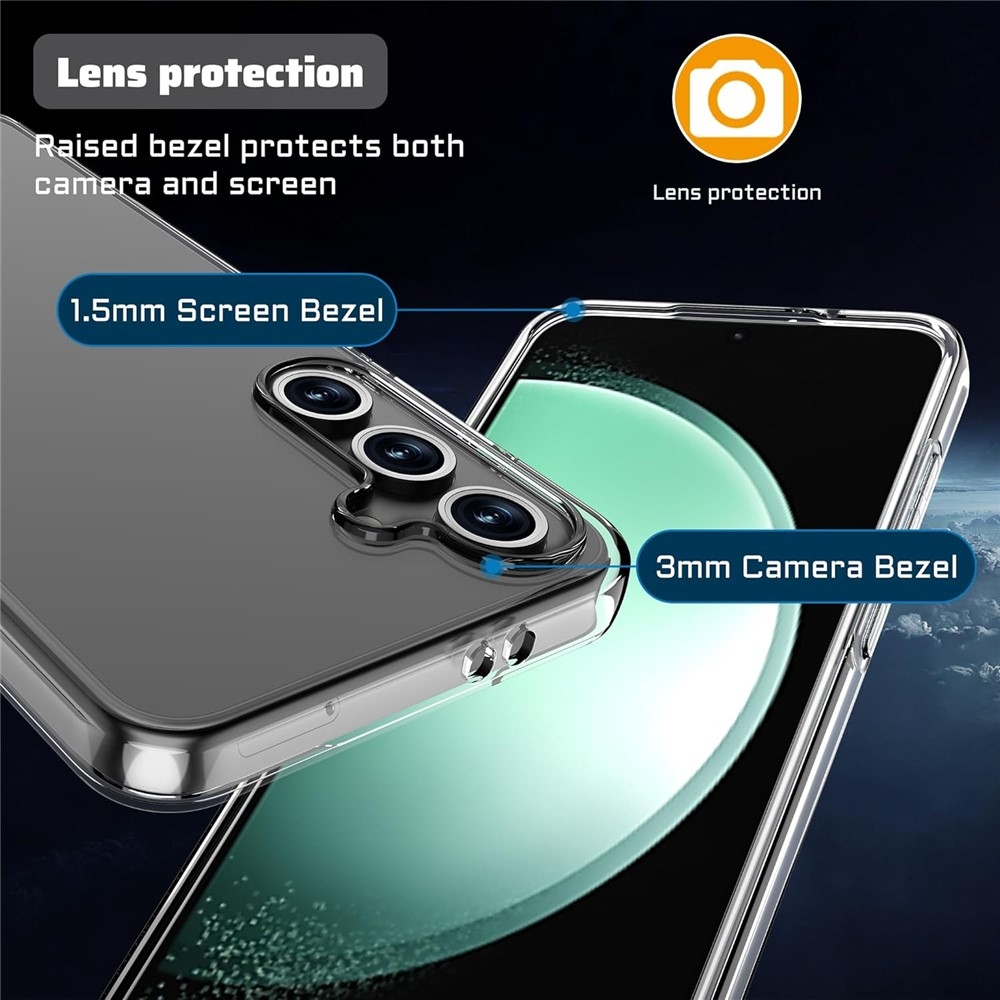 Arc průhledný gelový obal + 2.5D tvrzené sklo na Samsung Galaxy S25 FE - průhledný