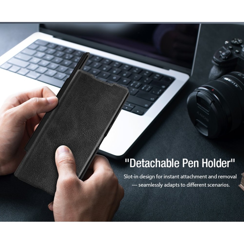 Nillkin Qin Book PRO Pen Slot Pouzdro pro Samsung Galaxy Z Fold 7 Brown