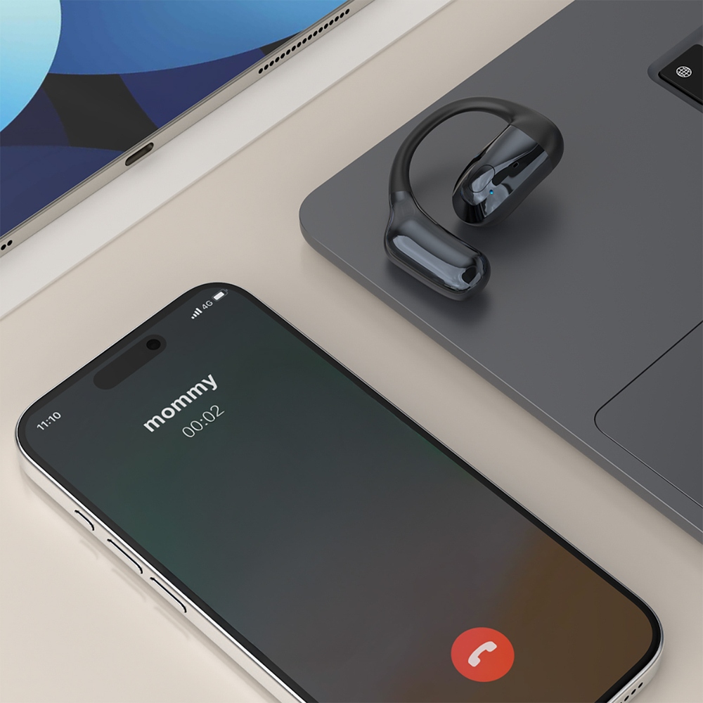 Bluetooth headset Dudao U4A OWS 5.3 na obě uši – černý