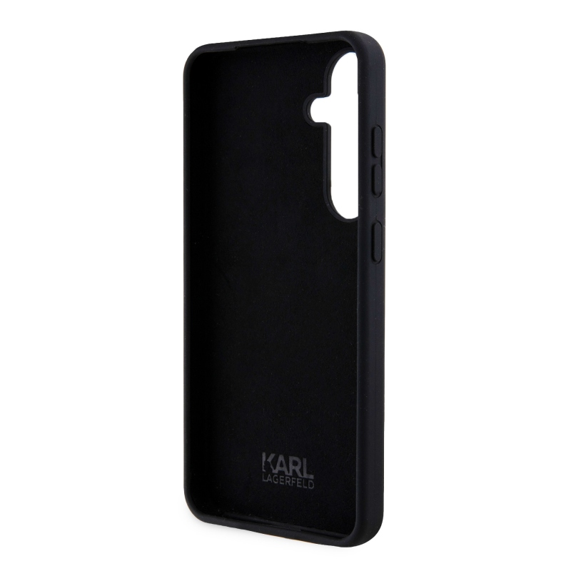 Karl Lagerfeld Liquid Silicone Ikonik NFT Zadní Kryt pro Samsung Galaxy S24+ Black
