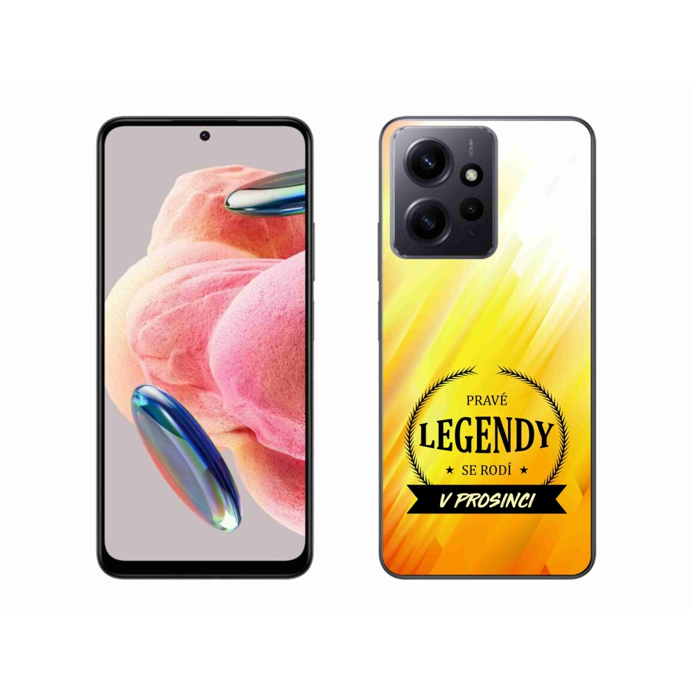 Gelový kryt mmCase na Xiaomi Redmi Note 12 4G - legendy v prosinci žluté pozadí