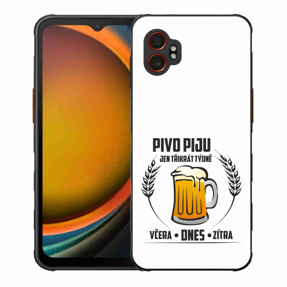 Gelový kryt mmCase na Samsung Galaxy Xcover 7 Pro - pivní motiv bílé pozadí