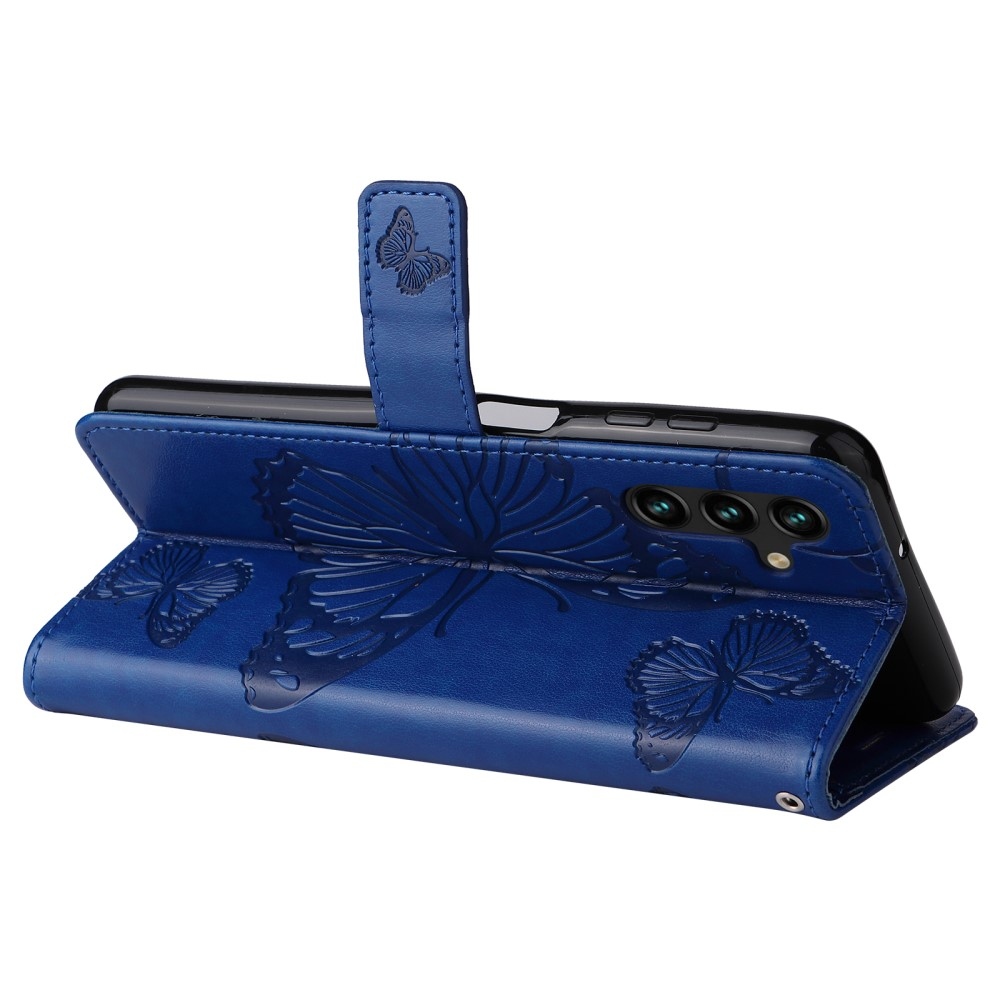 Big Buttefly knížkové pouzdro na Samsung Galaxy A13 5G/A04s - modré