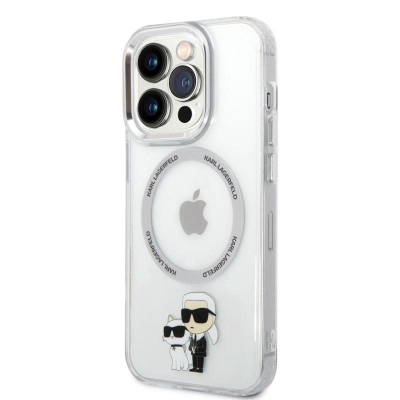 Karl Lagerfeld IML Karl and Choupette NFT MagSafe Zadní Kryt pro iPhone 14 Pro Max - průhledný