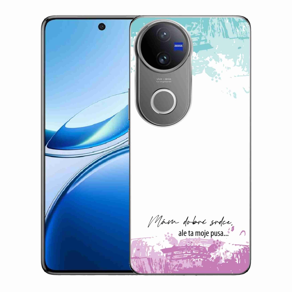 Gelový kryt mmCase na Vivo V50 5G - vtipný text 3 bílé pozadí