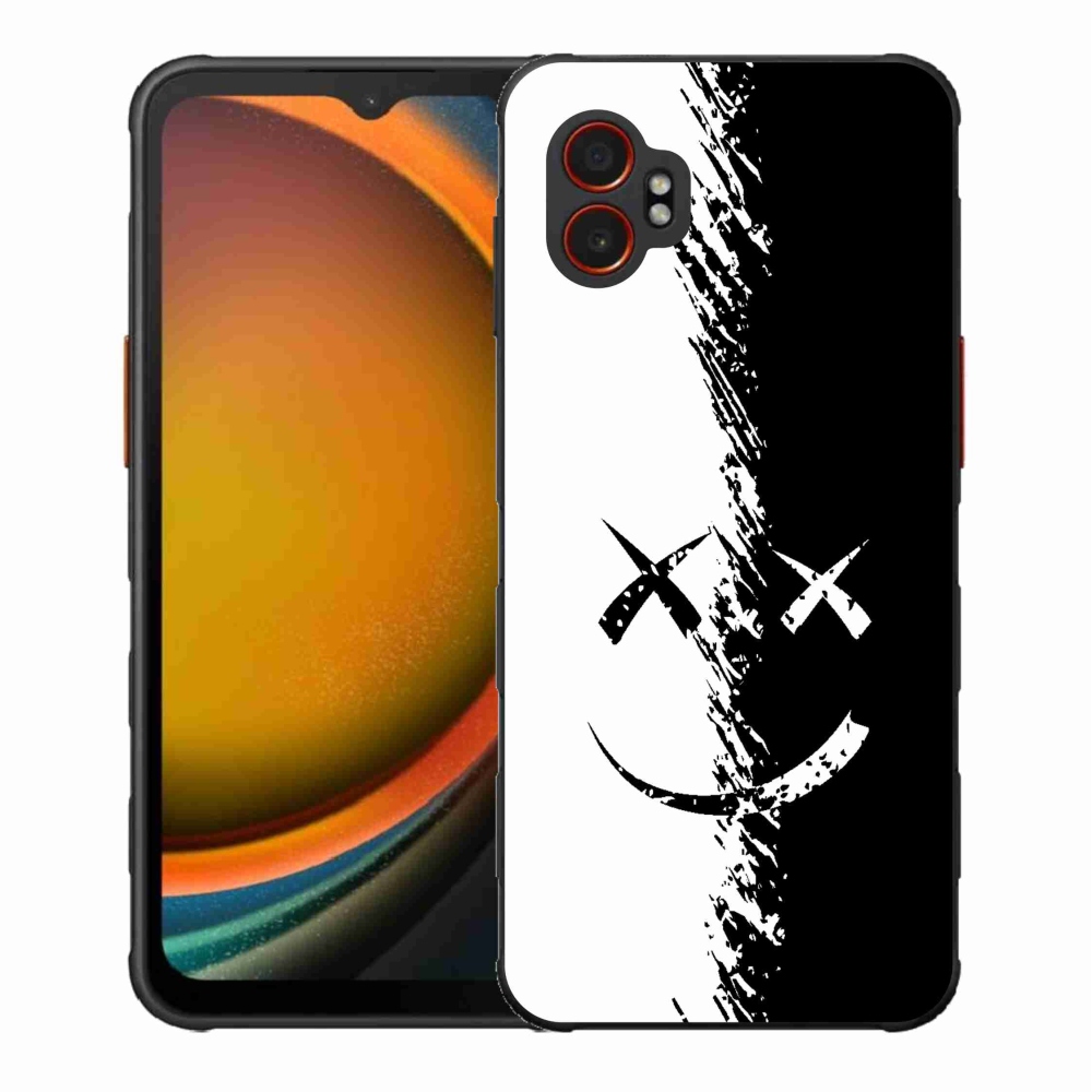 Gelový kryt mmCase na Samsung Galaxy Xcover 7 Pro - černobílý smajlík