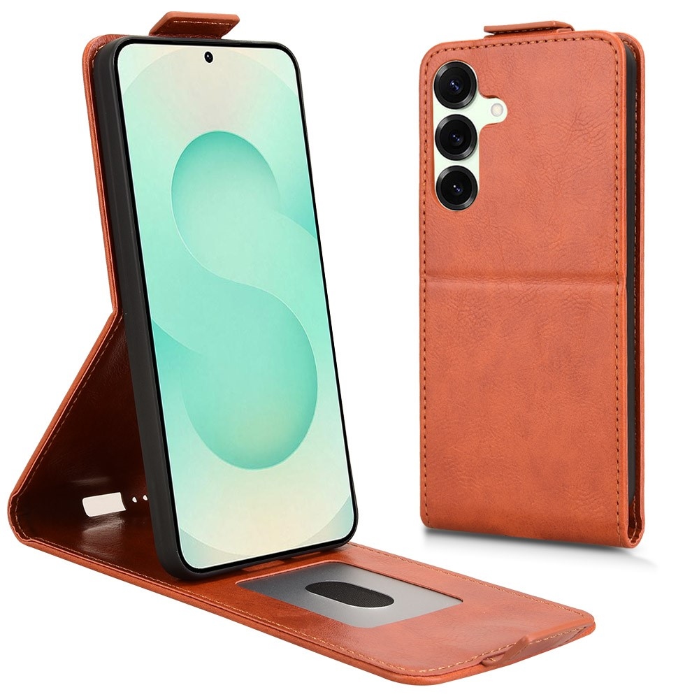 Vert flipové pouzdro na Samsung Galaxy S25 FE - oranžové