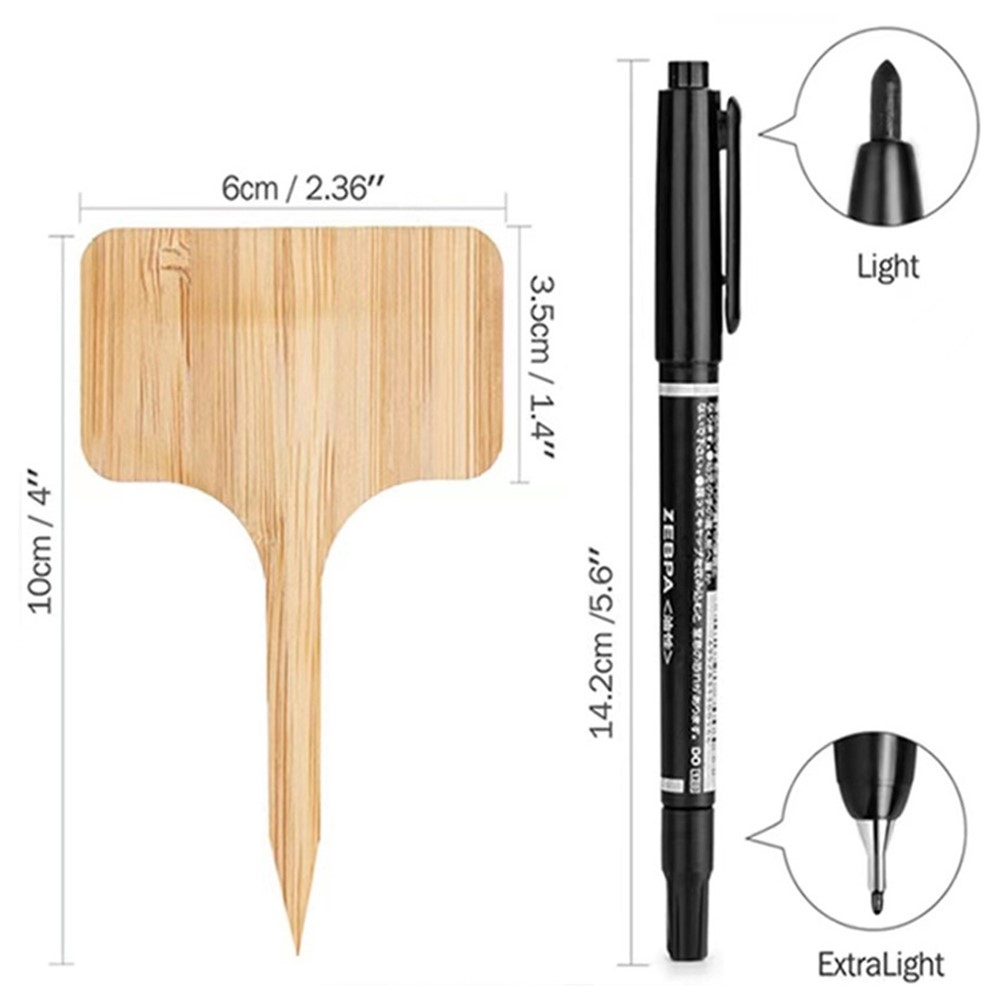 Sada dřevěných zahradních jmenovek k rostlinám 10 ks