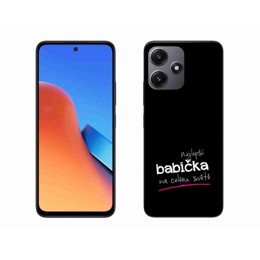 Gelový kryt mmCase na Xiaomi Redmi 12 5G - nejlepší babička 4 černé pozadí