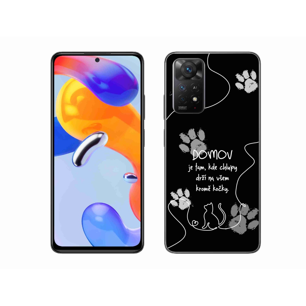 Gelový kryt mmCase na Xiaomi Redmi Note 11 Pro 4G/5G - kočičí motiv černé pozadí