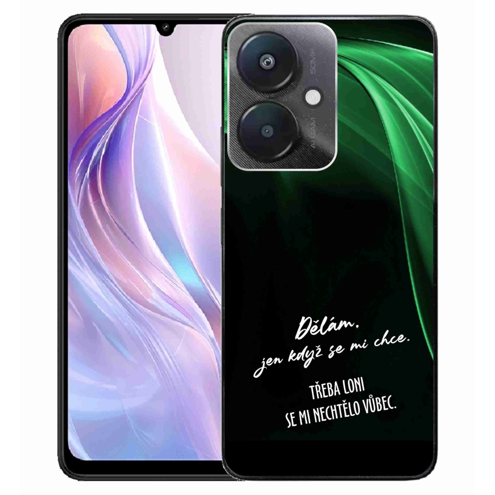 Gelový kryt mmCase na Xiaomi Redmi 13C 5G  - vtipný text 12 černé pozadí