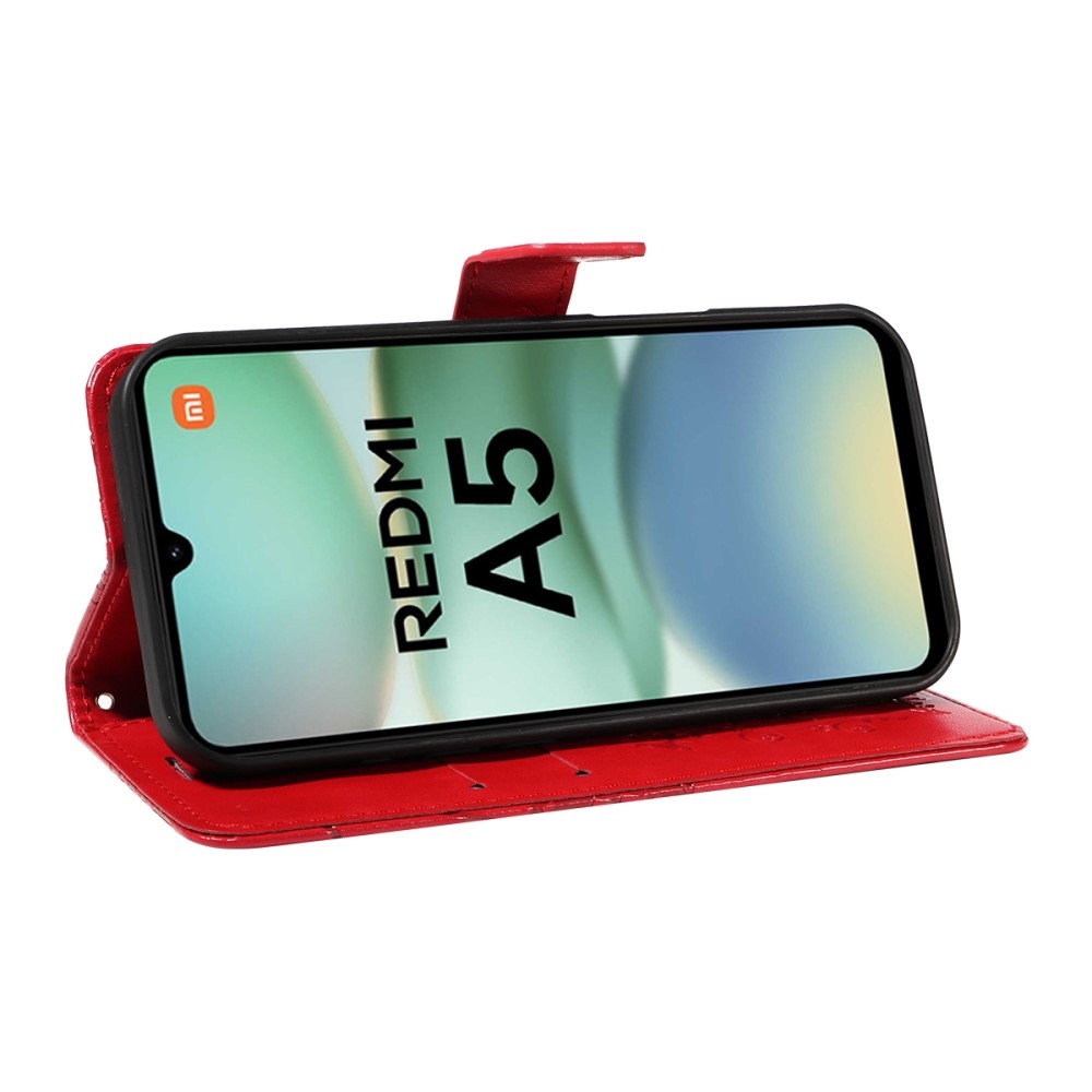 Big Butterfly knížkové pouzdro na Xiaomi Redmi A5 (171.7x77.8x8.3mm) - červené