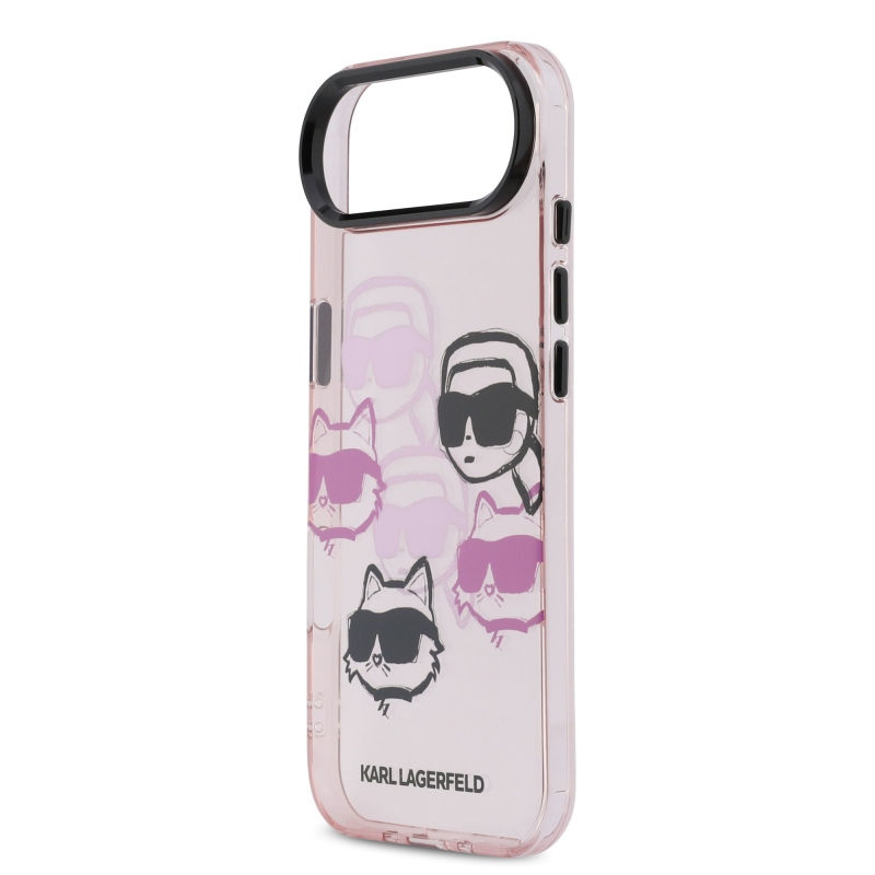 Karl Lagerfeld IML Multi K&CH Heads Zadní Kryt pro iPhone Air Pink