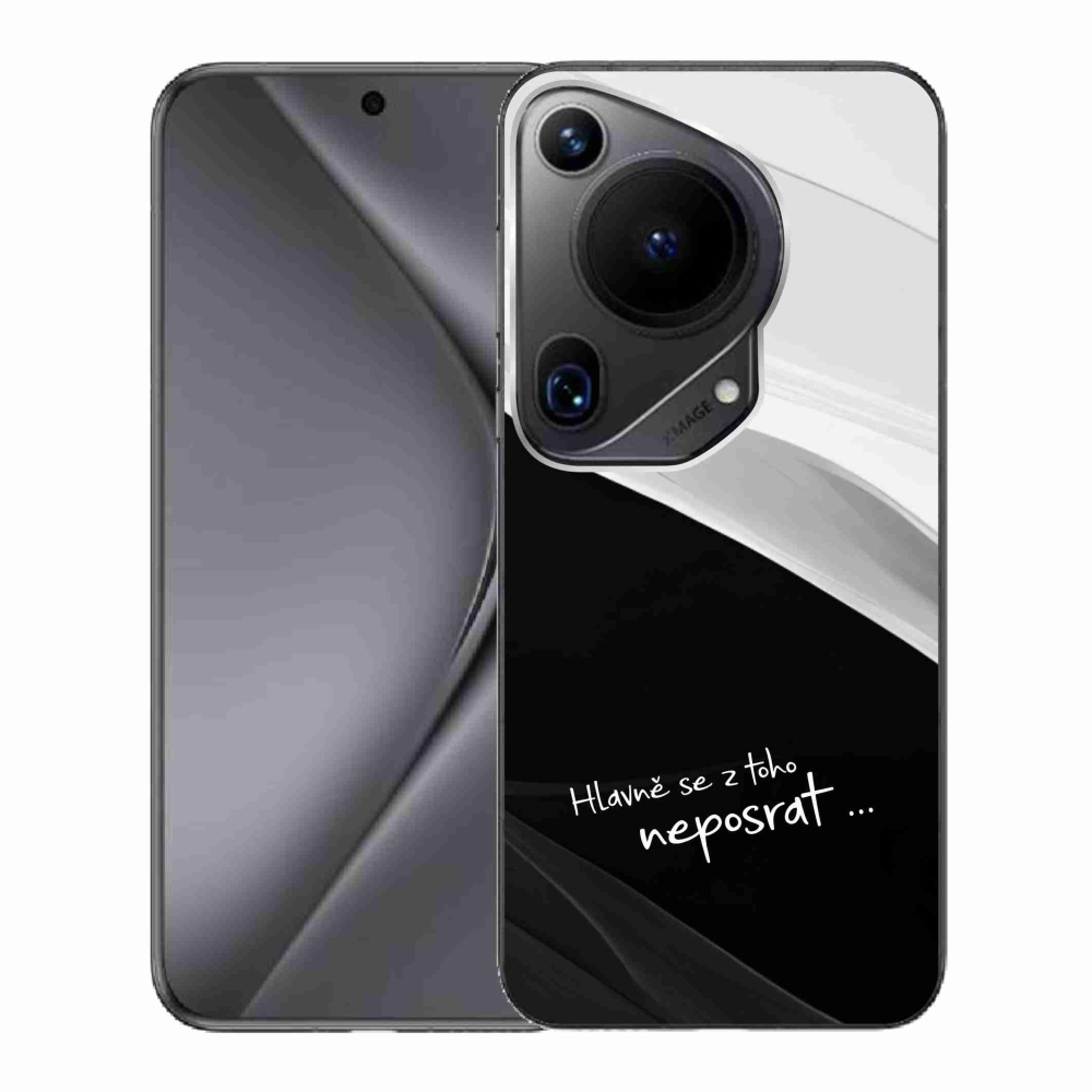 Gelový kryt mmCase na Huawei Pura 70 Ultra - vtipný text 13 černobílé pozadí