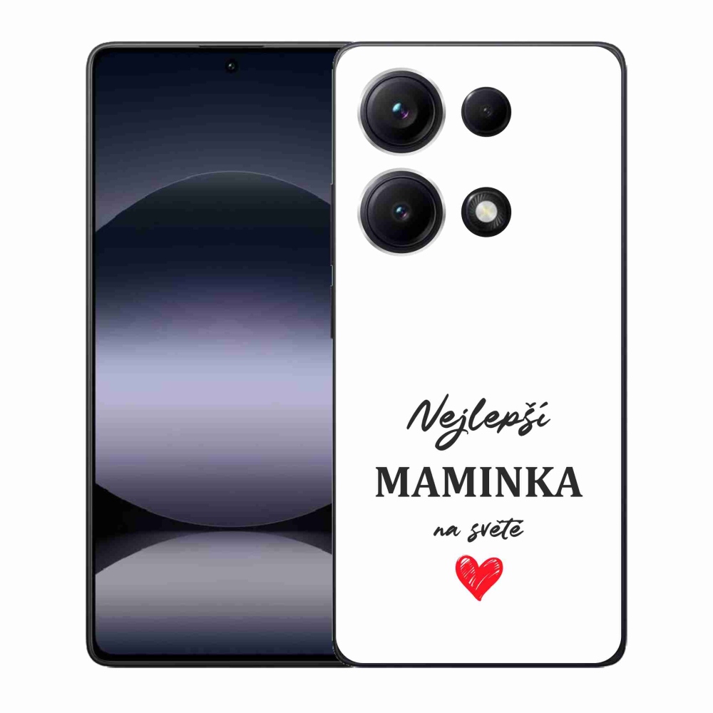 Gelový kryt mmCase na Xiaomi Redmi Note 14S - nejlepší maminka 1 bílé pozadí