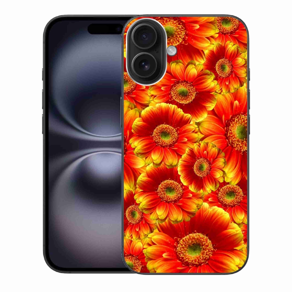 Gelový kryt mmCase na iPhone 16 Plus - gerbera 1