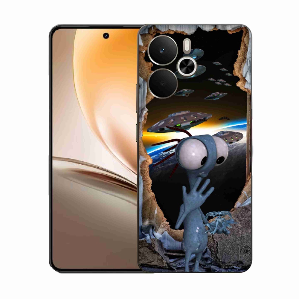 Gelový kryt mmCase na Realme 14 5G - mimozemšťan