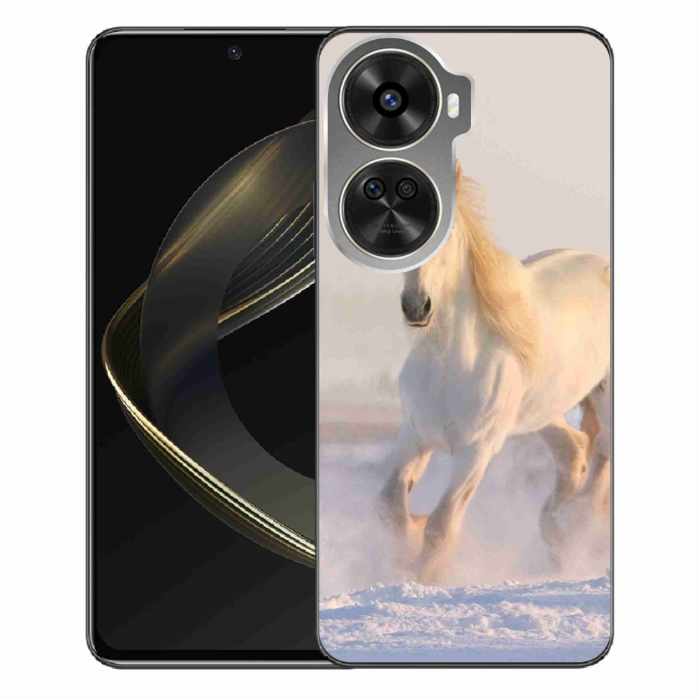 Gelový obal mmCase na Huawei Nova 12 SE - kůň ve sněhu