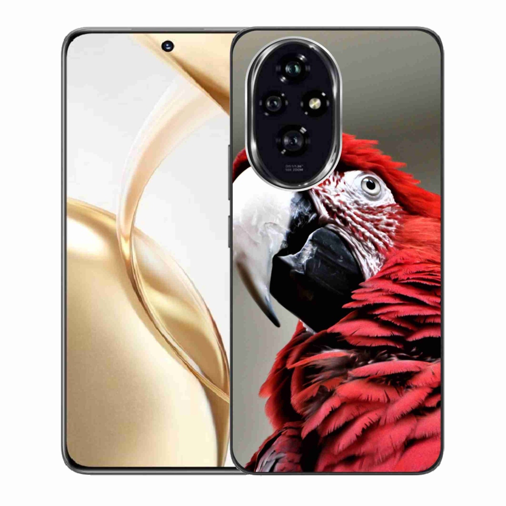 Gelový obal mmCase na Honor 200 5G - papoušek ara červený