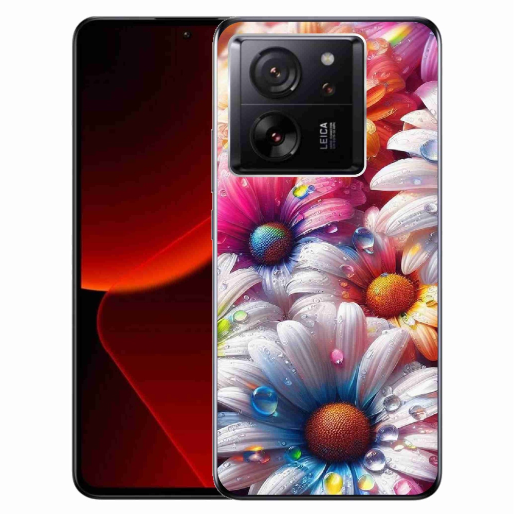 Gelový kryt mmCase na Xiaomi 13T/13T Pro - barevné kopretiny