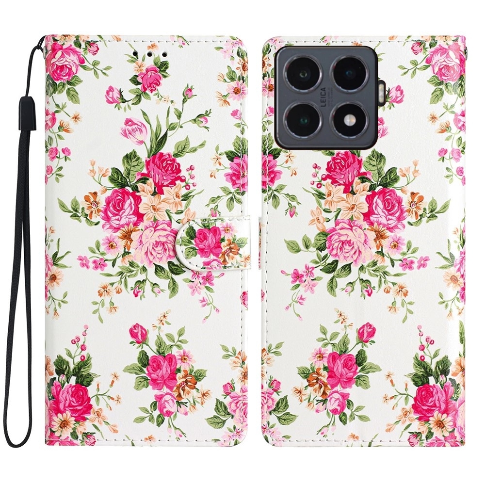 Unique knížkové pouzdro na Xiaomi 15T Pro - červené květy