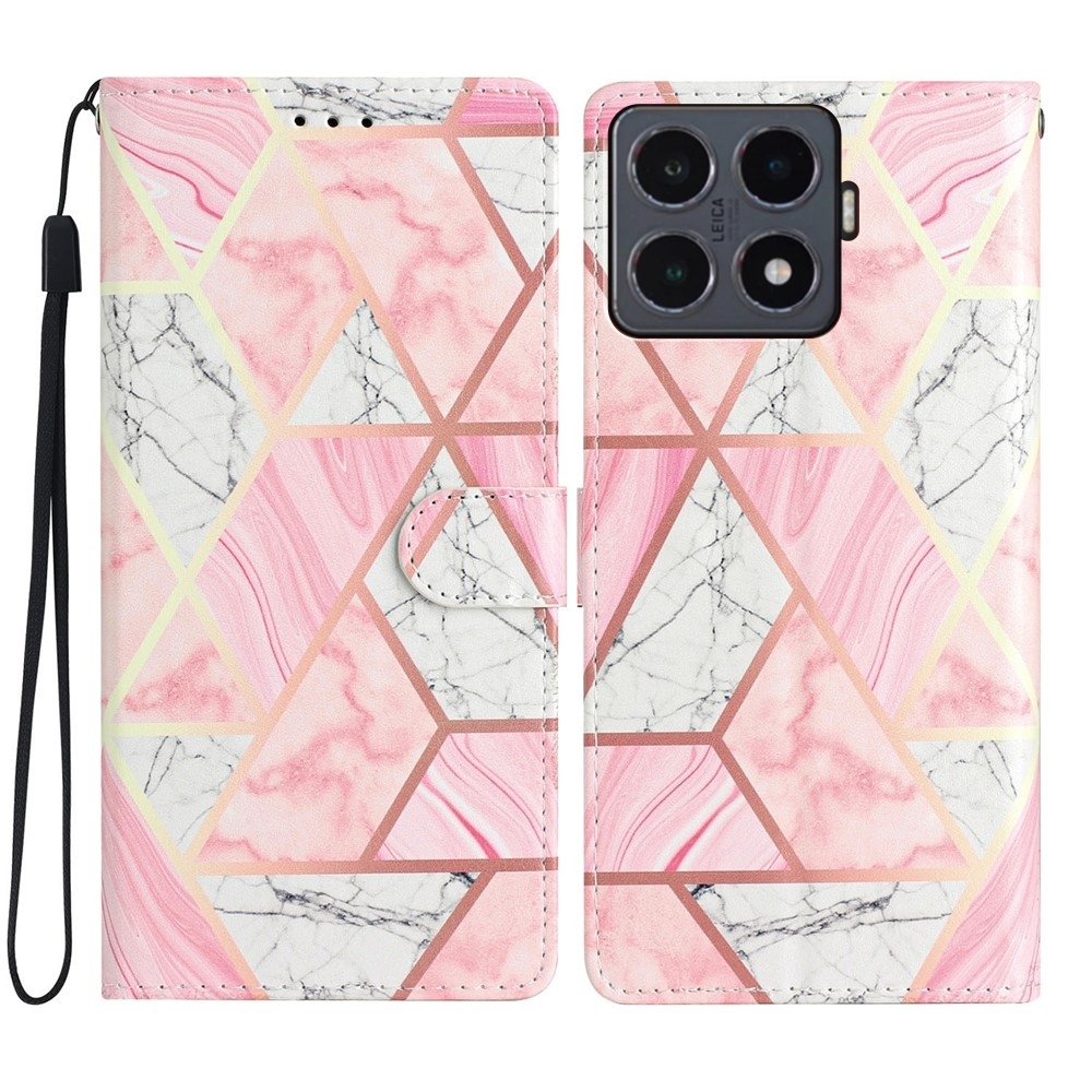 Unique knížkové pouzdro na Xiaomi 15T Pro - růžový mramor