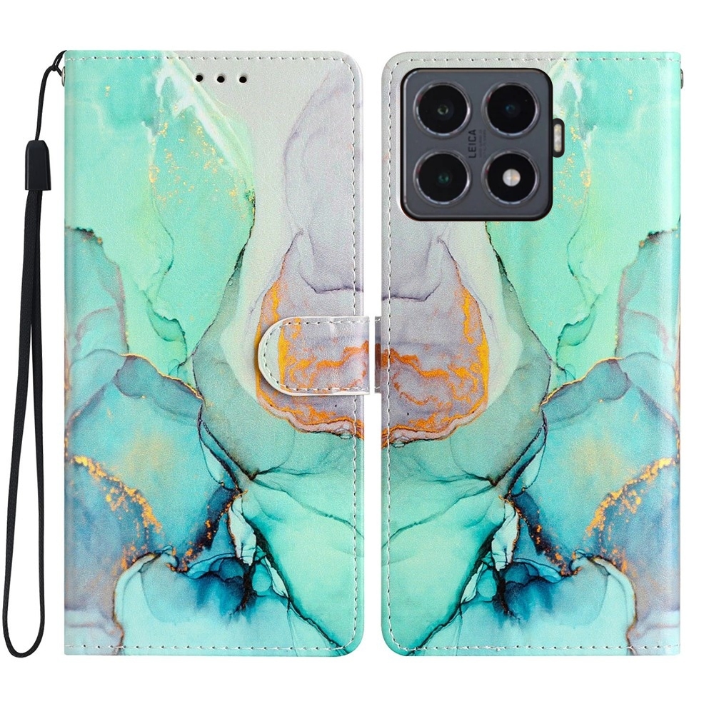 Unique knížkové pouzdro na Xiaomi 15T Pro - zelený mramor