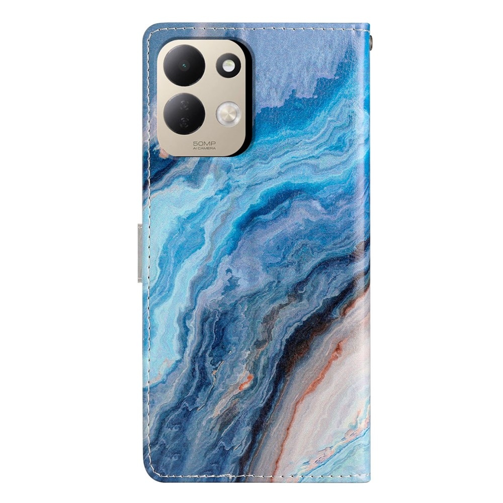 Unique knížkové pouzdro na Xiaomi Redmi 17 4G/5G - modrý mramor