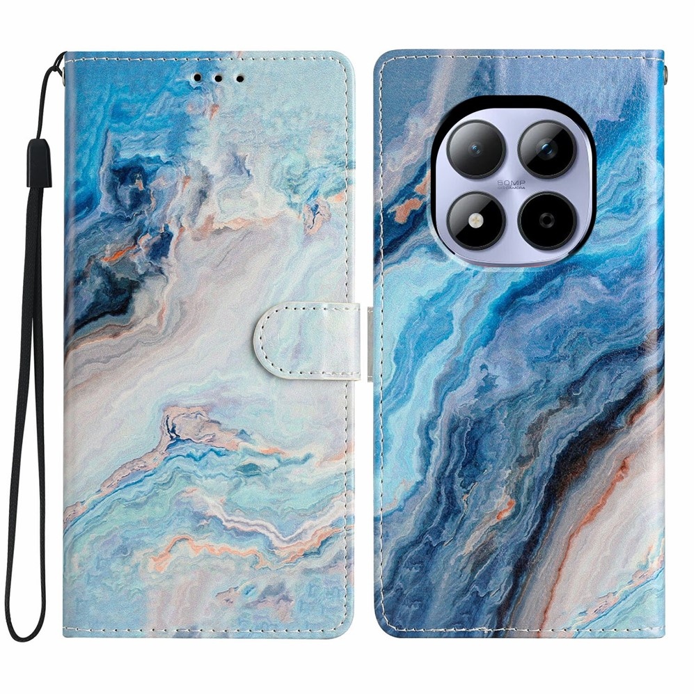 Unique knížkové pouzdro na Xiaomi Redmi Note 15 Pro 5G - modrý mramor