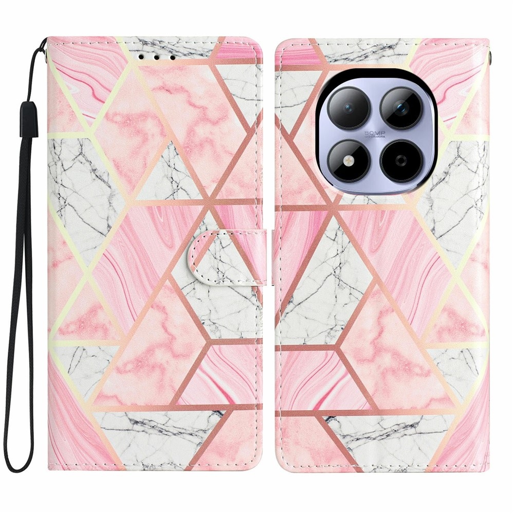 Unique knížkové pouzdro na Xiaomi Redmi Note 15 Pro 5G - růžový mramor