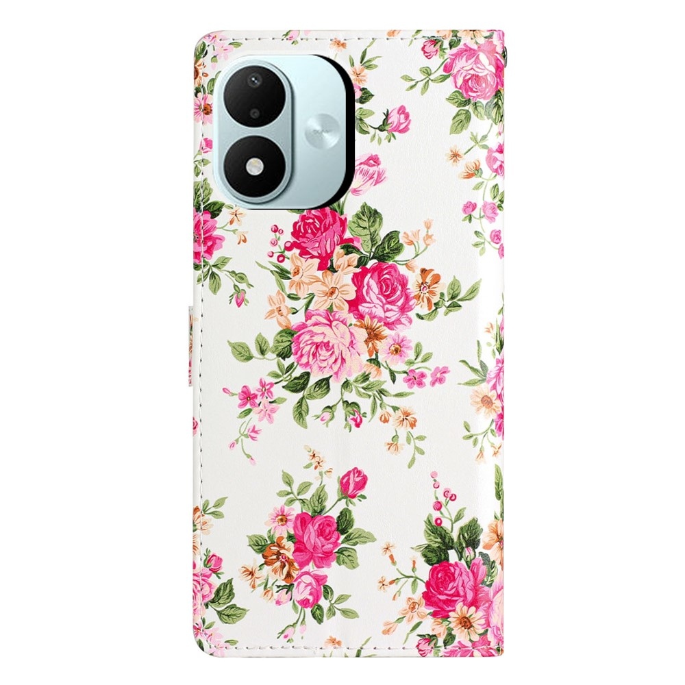 Unique knížkové pouzdro na Xiaomi Redmi Note 17 4G/5G - červené květy