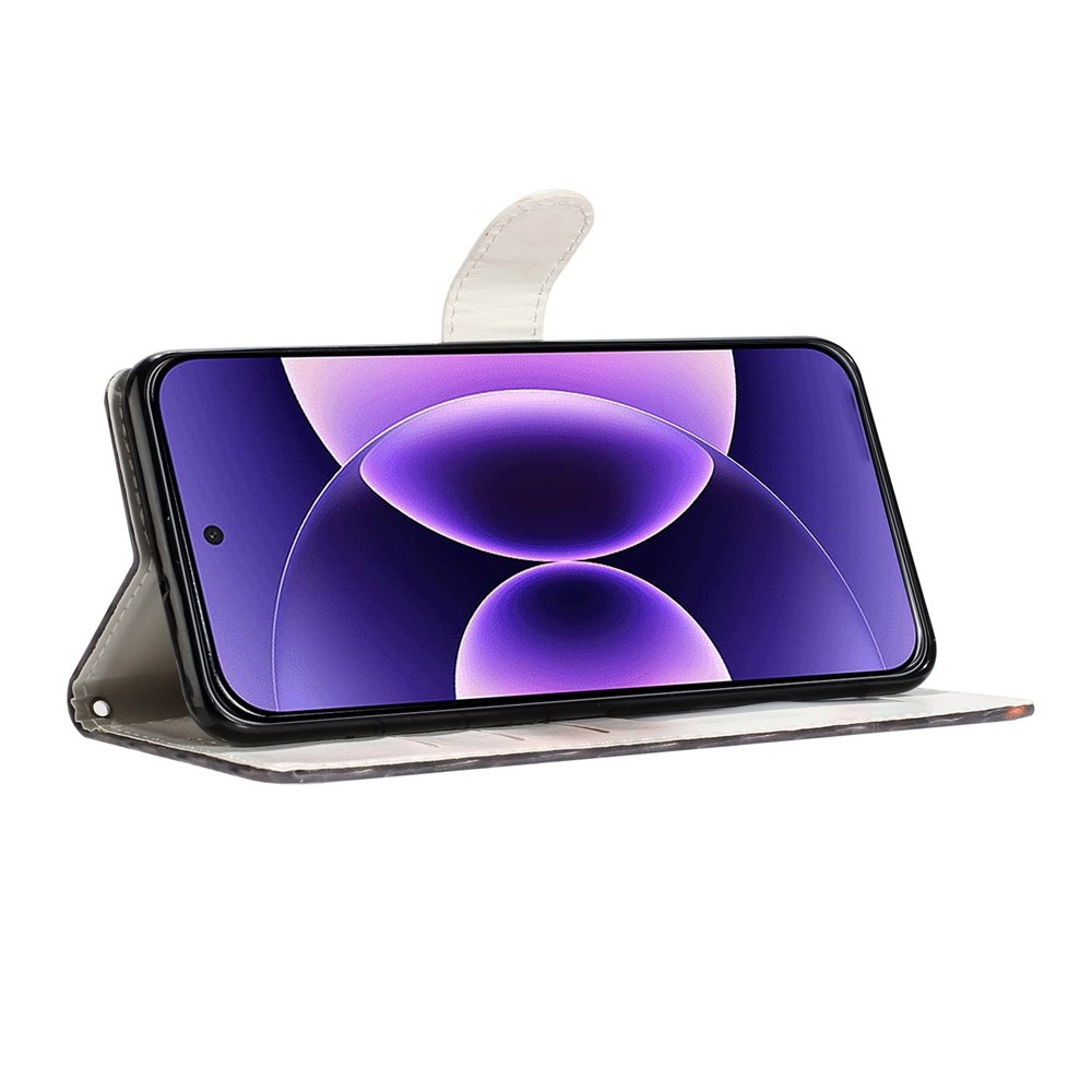 Unique knížkové pouzdro na Xiaomi Redmi Note 17 4G/5G - fialové květy