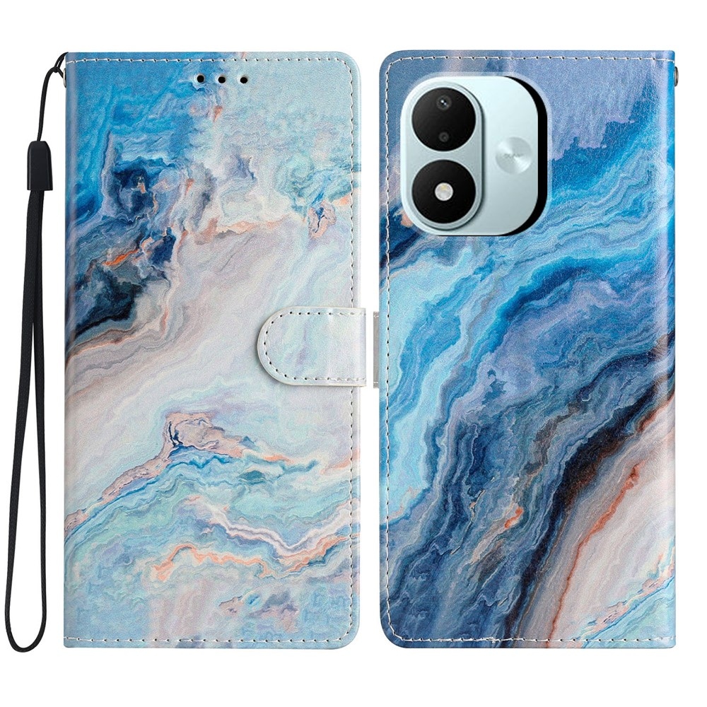 Unique knížkové pouzdro na Xiaomi Redmi Note 17 4G/5G - modrý mramor