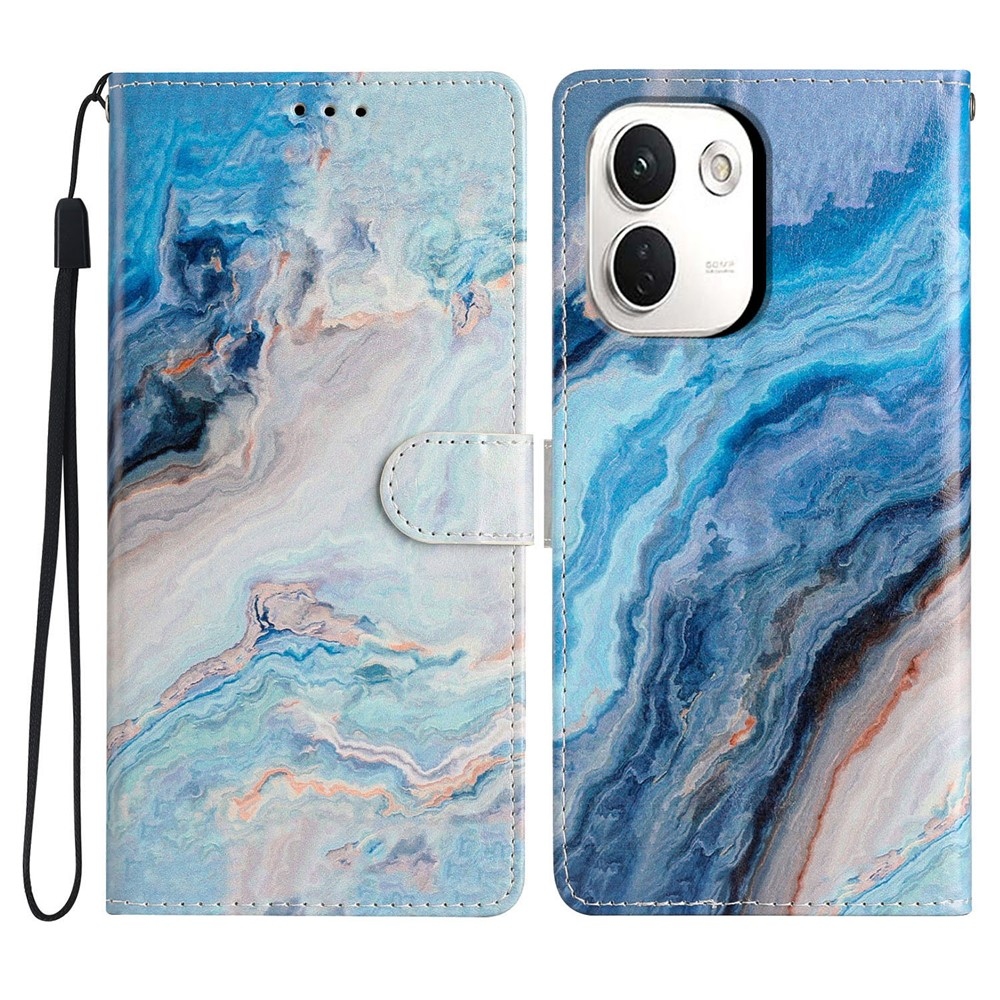 Unique knížkové pouzdro na Xiaomi Redmi Note 17 Pro Max 5G - modrý mramor
