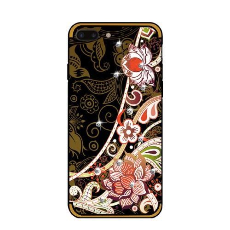 Unique zdobený gelový obal na iPhone 7 Plus a iPhone 8 Plus - žlutý