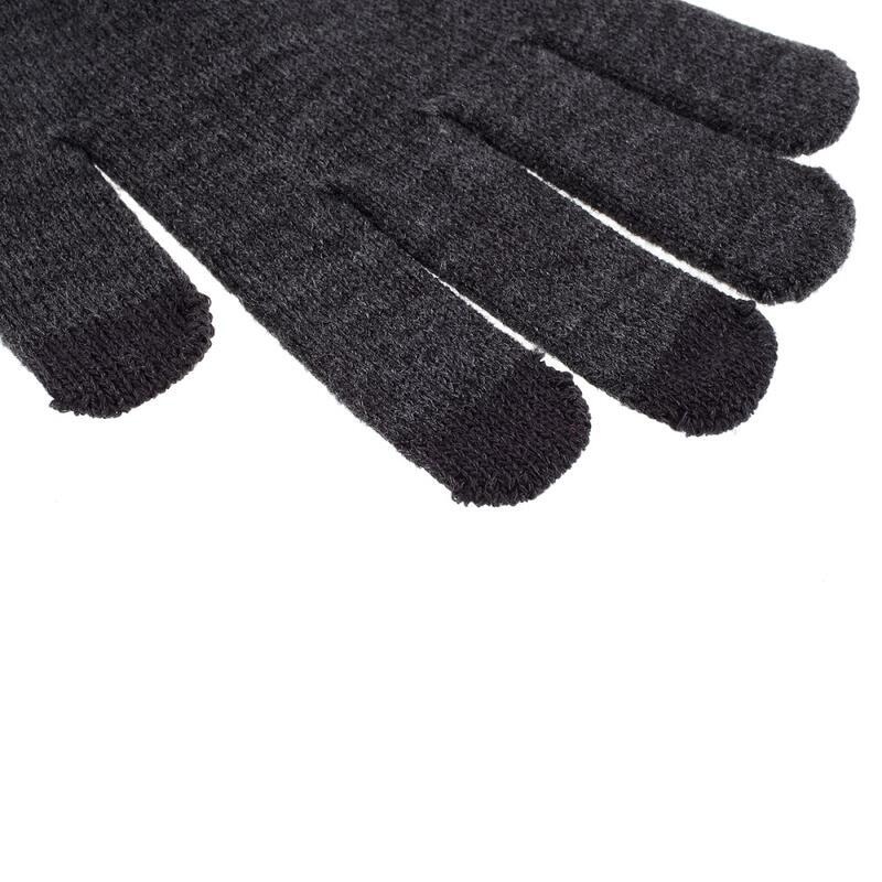 Univerzální dotykové zimní rukavice na mobil - tmavěšedé