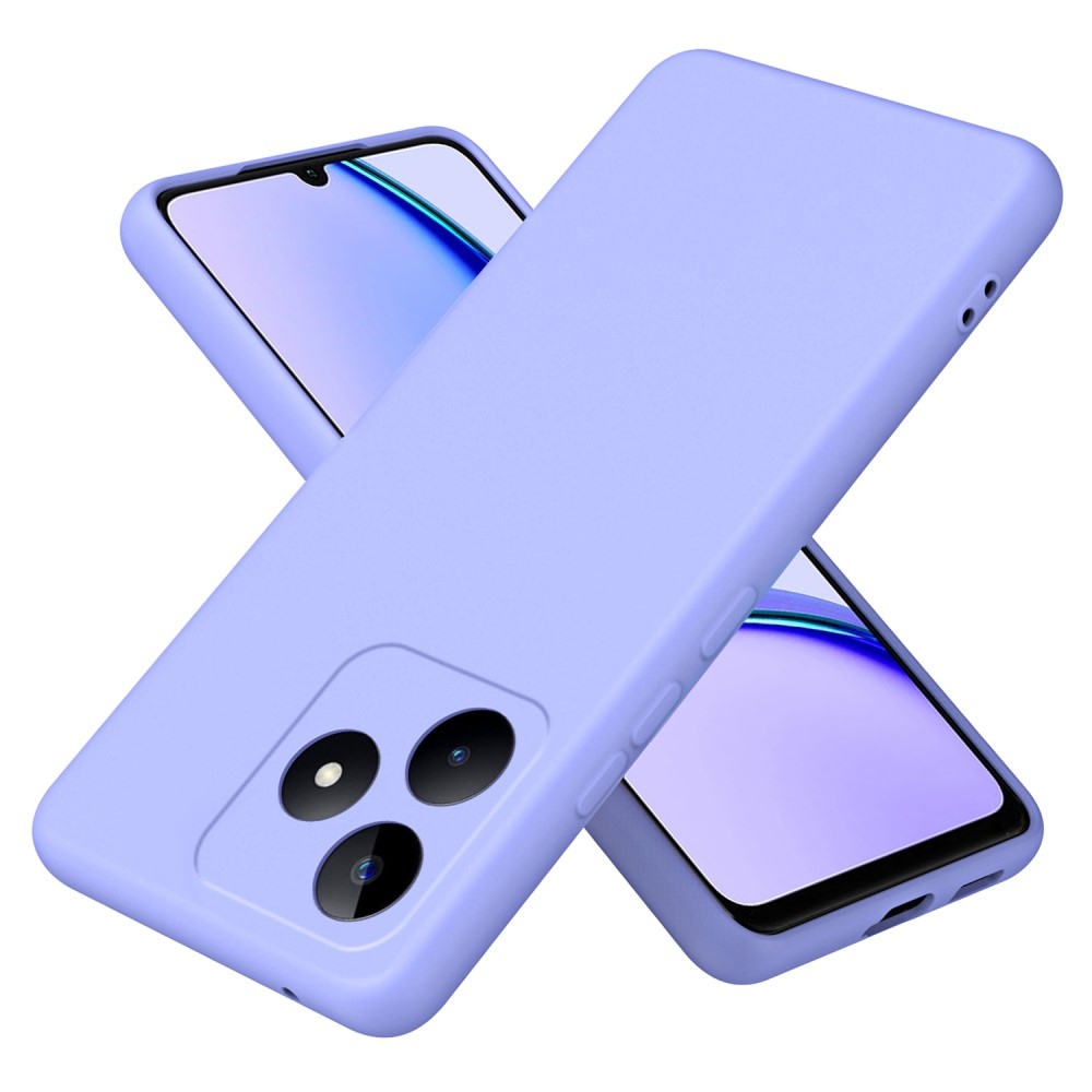 Matte gelový obal na mobil Realme C51/C53 - fialový