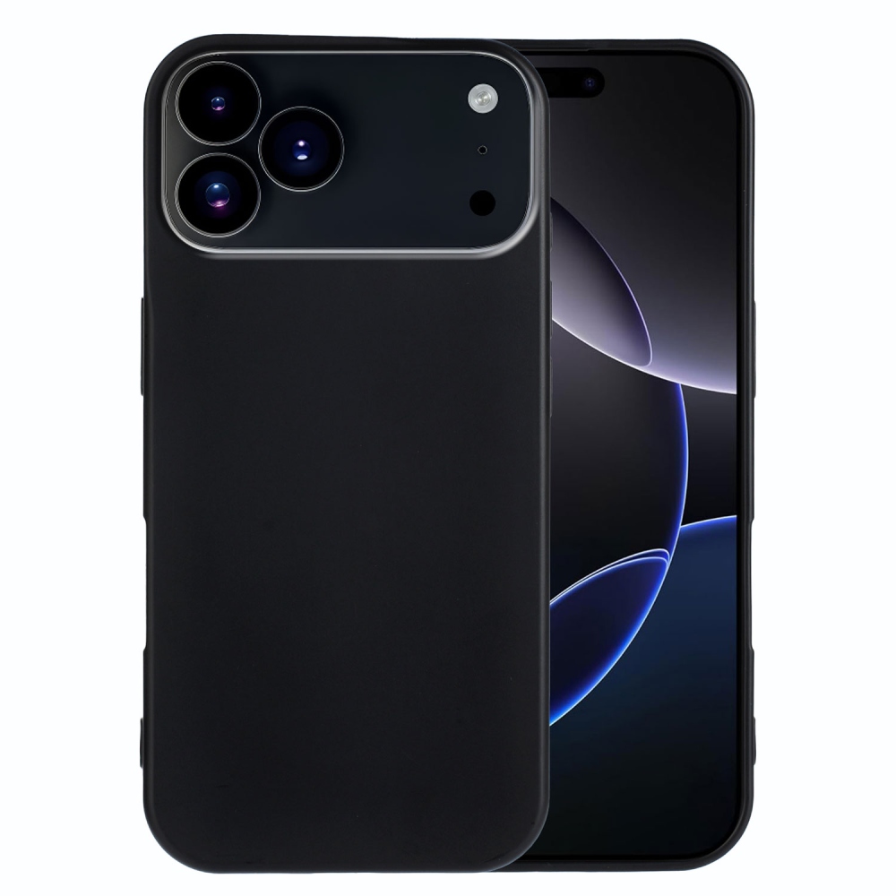 Matný gelový obal na iPhone 17 Pro Max - černý