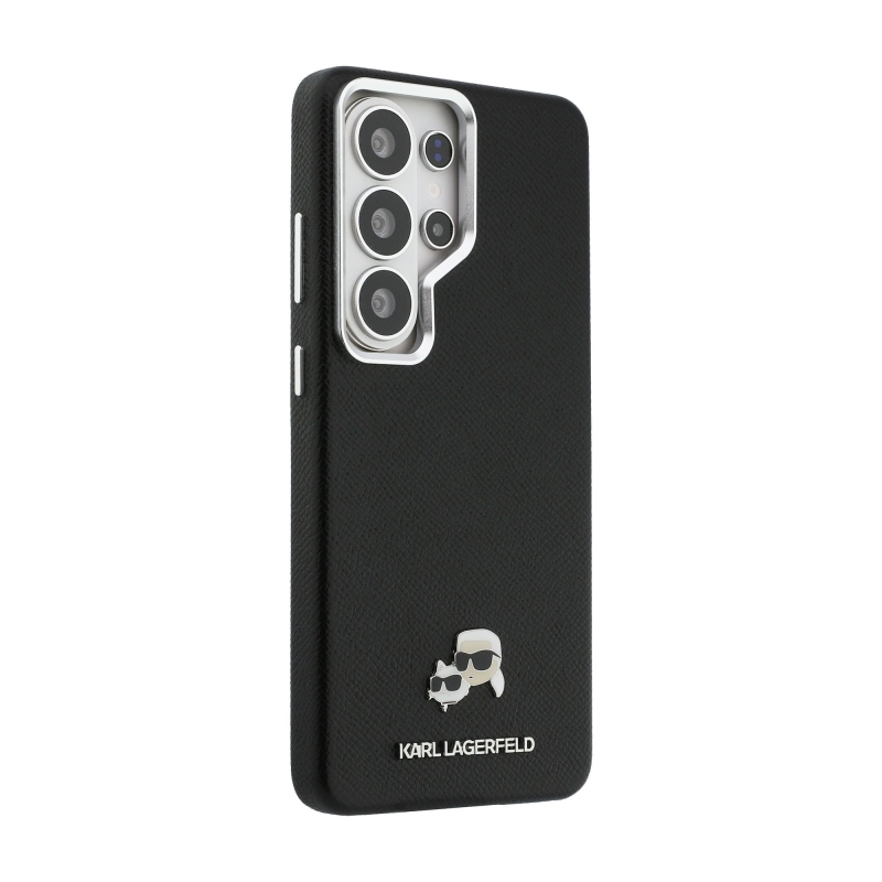 Karl Lagerfeld Grained PU Leather K&CH Heads Magnetic Zadní Kryt pro Samsung Galaxy S26 Ultra Black