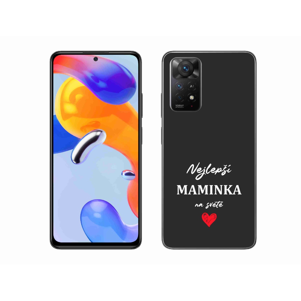 Gelový kryt mmCase na Xiaomi Redmi Note 11 Pro 4G/5G - nejlepší maminka 1 černé pozadí