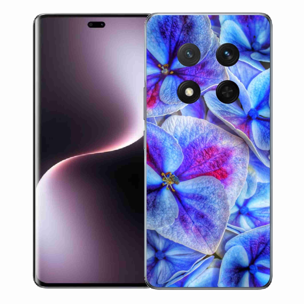 Gelový kryt mmCase na Honor Magic 7 Lite 5G - modré květy 1