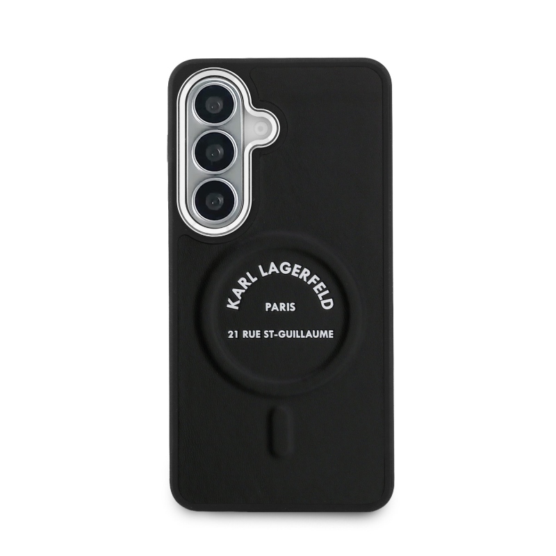 Karl Lagerfeld PU RSG Logo Magnetic Zadní Kryt pro Samsung Galaxy S26 Black