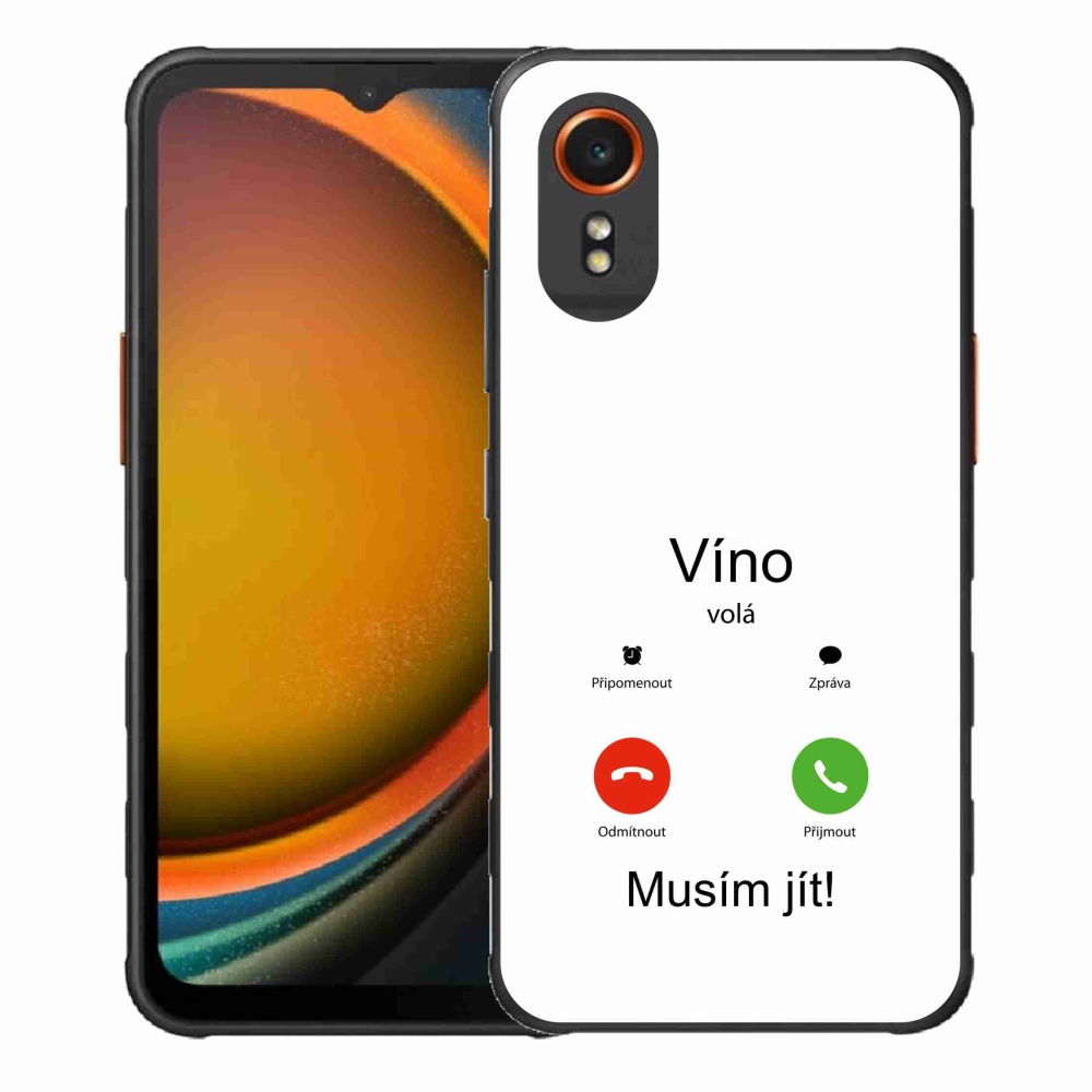 Gelový kryt mmCase na Samsung Galaxy Xcover 7 - víno volá bílé pozadí