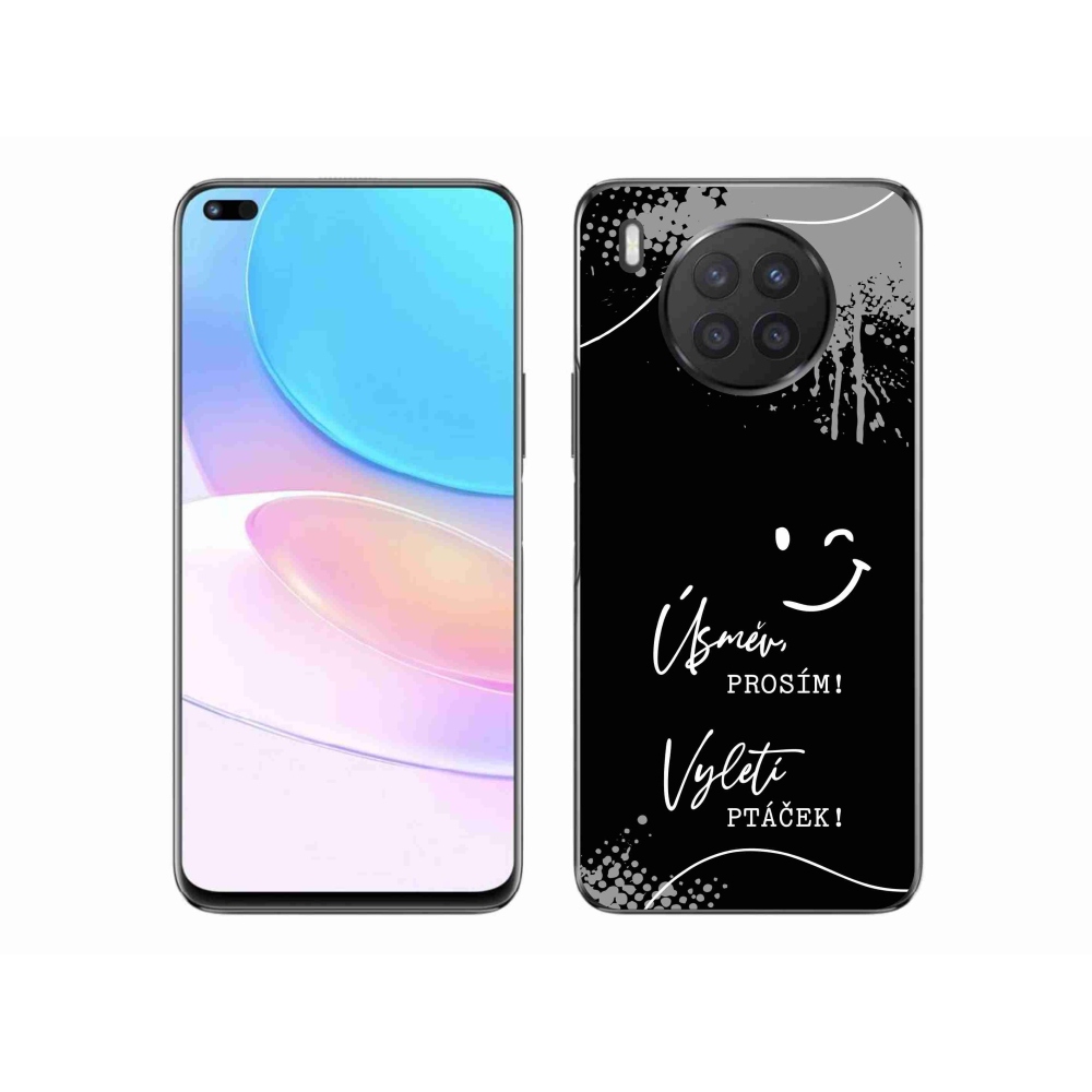Gelový kryt mmCase na Honor 50 Lite - vtipný text 4 černé pozadí